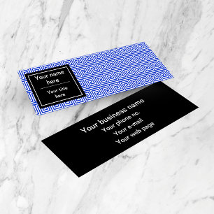 Carte De Visite Mini Grec Meander Carré Motif