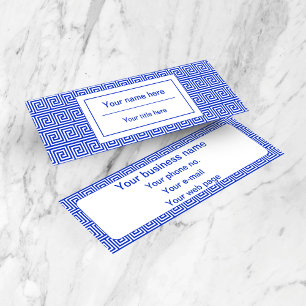 Carte De Visite Mini Grec Meander Carré Motif