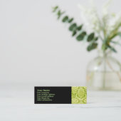 CARTE DE VISITE MINI GREEN DAMASK (Debout devant)