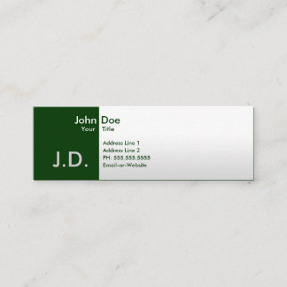 Carte De Visite Mini greens professionnels