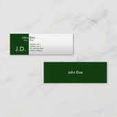 Carte De Visite Mini greens professionnels (Devant / Derrière)