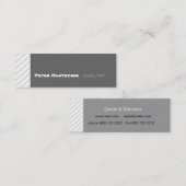 Carte De Visite Mini Grille géométrique minimale inclinée professionnel (Devant / Derrière)