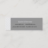 Carte De Visite Mini Grille géométrique minimale inclinée professionnel (Dos)