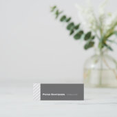 Carte De Visite Mini Grille géométrique minimale inclinée professionnel (Debout devant)