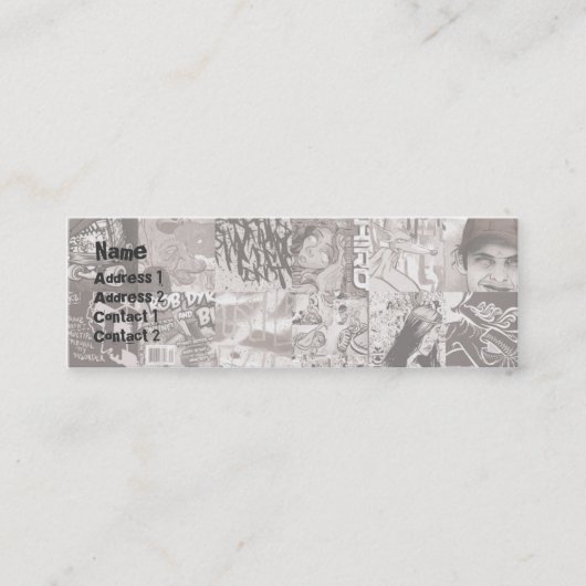 Carte De Visite Mini Grille - maigre (Devant)