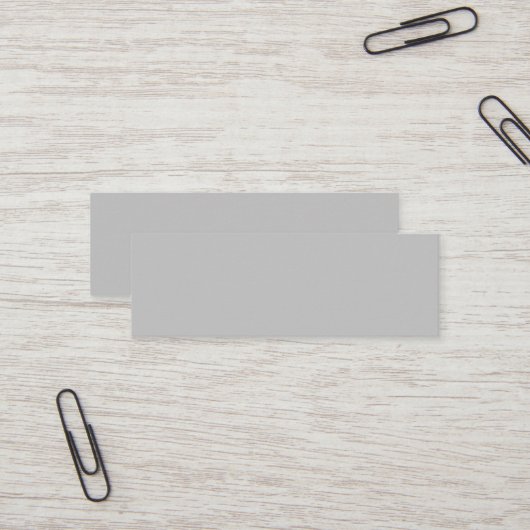 Carte de visite Mini Gris Argent (Devant/Arrière en situation)