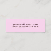 Carte De Visite Mini Gris Chic Pastel Pink Grunge (Dos)