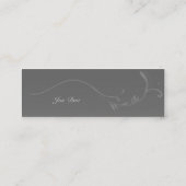 Carte De Visite Mini Gris élégant (Dos)