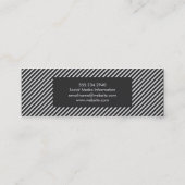 Carte De Visite Mini Gris foncé et rayures blanches (Dos)