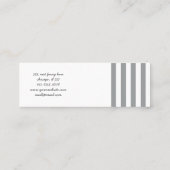 Carte De Visite Mini Gris, Gris, Gris, Motif rayé (Dos)