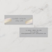 Carte De Visite Mini Gris moderne, pinceau à huile (Devant / Derrière)