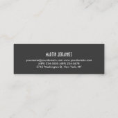 Carte De Visite Mini Gris rouge unique formateur personnel (Dos)