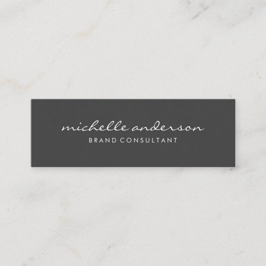 Carte De Visite Mini Gris simple (Devant)