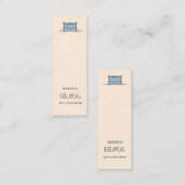 Carte De Visite Mini Gris Tabby Chat Pékin au-dessus de la citation Sig (Devant / Derrière)