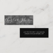 Carte De Visite Mini Gris texturé (Devant / Derrière)