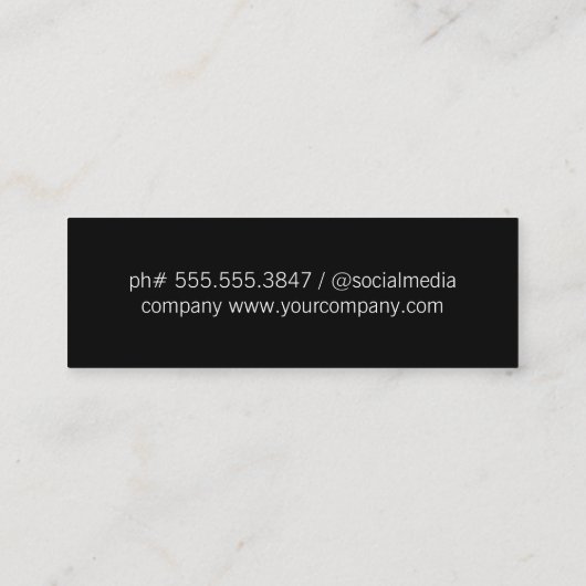 Carte De Visite Mini Gris texturé (Dos)