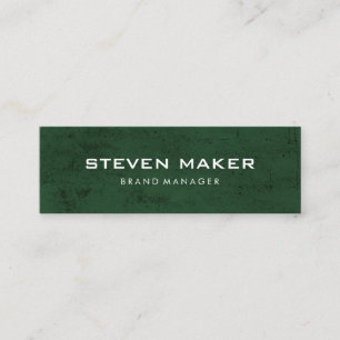 Carte De Visite Mini Gris vert de Grunge minimaliste