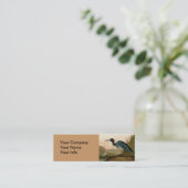 Carte De Visite Mini Grue Bleue Heron Audubon Peinture (Debout devant)
