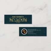 Carte De Visite Mini Grunge de formule de maths de Tableau périodique (Devant / Derrière)
