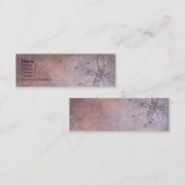 Carte De Visite Mini Grunge florale ruinée (Devant / Derrière)