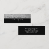 Carte De Visite Mini Grunge Gris Deux Tons (Devant / Derrière)
