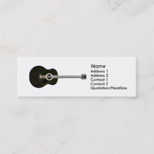 Carte De Visite Mini Guitare acoustique noire