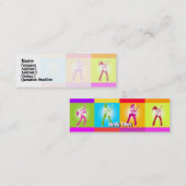 Carte De Visite Mini Guitare de paix - maigre (Devant / Derrière)