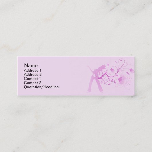 Carte De Visite Mini Guitare - maigre (Devant)