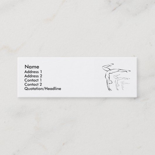 Carte De Visite Mini Gymnastique (Devant)