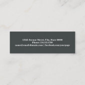 Carte De Visite Mini Hairdresse Peinture à ciseaux gris brillant (Dos)