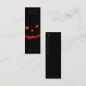 Carte De Visite Mini Halloween Citrouille 001 - Signet (Devant / Derrière)