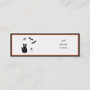 Carte De Visite Mini Halloween Squelette Animaux Gang