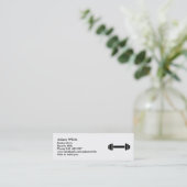 Carte De Visite Mini Haltère - culturisme (Debout devant)