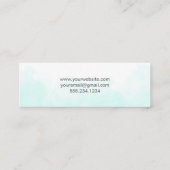 Carte De Visite Mini Hausse-flèche Turquoise tendance chic (Dos)