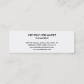 Carte De Visite Mini Hello Simple Simple Clean Red White Professionnel (Dos)