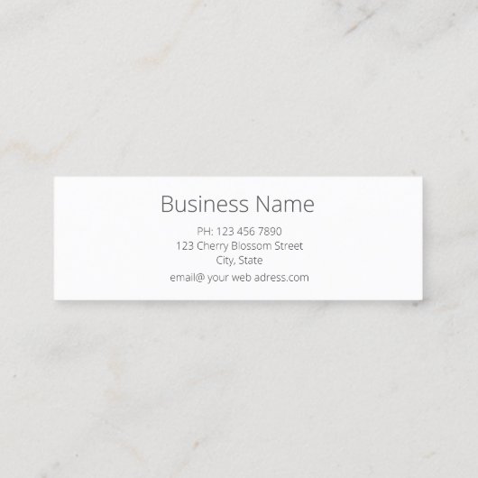 Carte De Visite Mini Hérisson bébé (Dos)