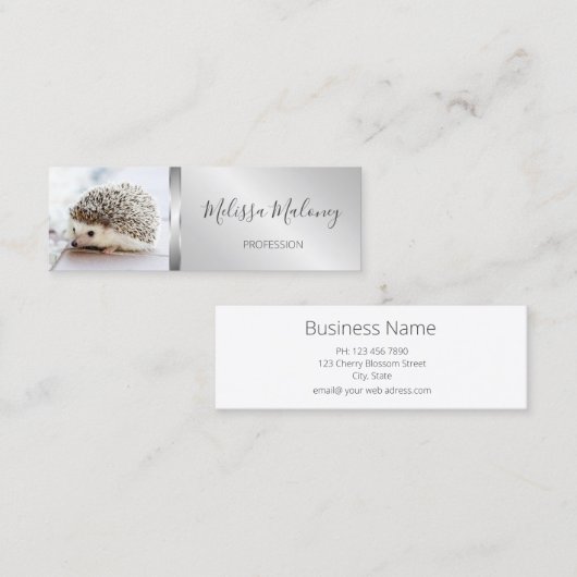 Carte De Visite Mini Hérisson bébé (Devant / Derrière)