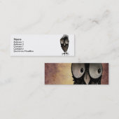 Carte De Visite Mini Hibou drôle (Devant / Derrière)