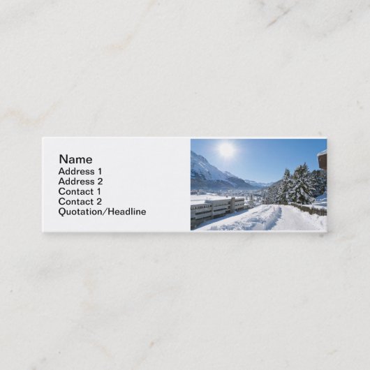Carte De Visite Mini Hiver à Saint-Moritz (Devant)