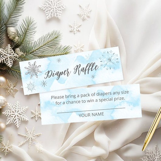 Carte De Visite Mini Hiver Baby shower Déchets Raffle