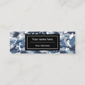 Carte De Visite Mini Hiver Camouflage bleu neige, Militaire, Armée (Dos)