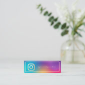 Carte De Visite Mini Holographie branchée Instagram Instagram (Debout devant)