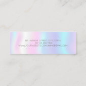 Carte De Visite Mini Holographie de pinceau d'or professionnel moderne (Dos)