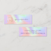 Carte De Visite Mini Holographie Instagram moderne (Devant / Derrière)