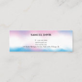 Carte De Visite Mini Holographique rose Iridescente Esthétique (Dos)