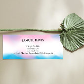 Carte De Visite Mini Holographique rose Iridescente Esthétique