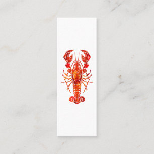 Carte De Visite Mini Homard polygonal rouge