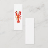 Carte De Visite Mini Homard polygonal rouge (Devant / Derrière)