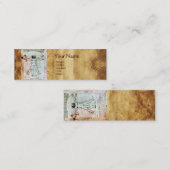 Carte De Visite Mini HOMME VITRUVIEN, Parchemin Brown antique (Devant / Derrière)