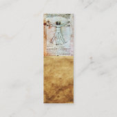 Carte De Visite Mini HOMME VITRUVIEN, Parchemin Brown antique (Dos)